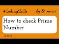 How to check Prime Number in Java | Coding Skills