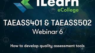 Webinar 6 How to develop quality assessment tools