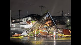 【緊急ライブ！】2022台風14号上陸日本列島 縦断④ 最大瞬間風速70m/s 九州は特別警戒中「ナンマドル（Nanmadol）」2022-9-19 19:10～兵庫県より