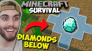 "Easiest" Way To Find DIAMONDS In Minecraft Survival!!! [Ep 255]