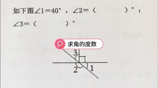 四年级数学期末必考，求角的度数