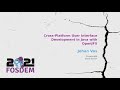 Cross-Platform User Interface Development in Java with OpenJFX (Johan Vos)