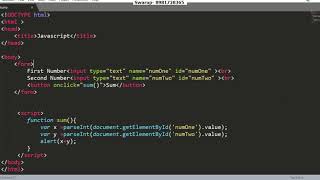 Sum of two numbers in JavaScript