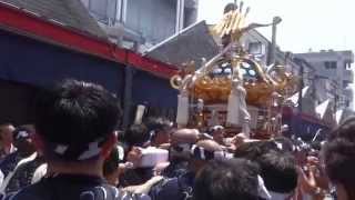 平成２７年　佃島　住吉神社例祭　津久田　八角神輿　２０１５．８．２　Tukudajima  Sumiyoshi  Shrine  Mikoshi