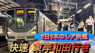 阪和線 レアな快速電車〜1日1本のみ運転される快速 東岸和田行き〜