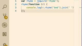 Testing the Rhyme npm module for nodejs