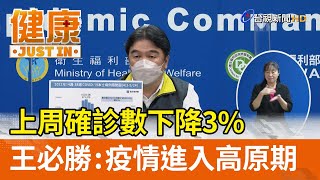 上周確診數下降3%  王必勝：疫情進入高原期【健康資訊】