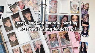 very long and overdue sorting photocards in my binders #7 ♡ Nct, loona, enha, aespa, rv, kiof \u0026 more