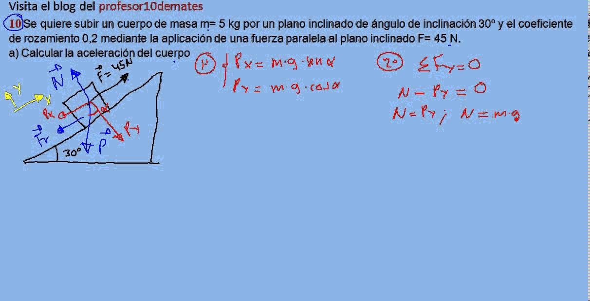 Ejercicios De Plano Inclinado - Estudiar