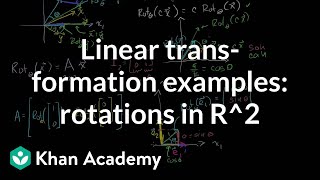 Linear transformation examples: Rotations in R2 | Linear Algebra | Khan Academy