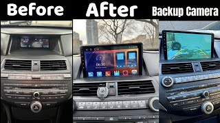 honda accord radio upgrade car play and backup camera install (2008 - 2012)