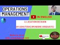 OPERATIONS MANAGEMENT - 3. Location Decision (English)