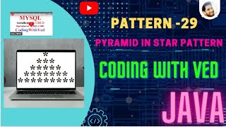 Pattern-29 | Pyramid Program in java | coding ved | Star Pattern Program | Print Pyramid Shape