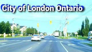 City of LONDON Ontario early morning drive