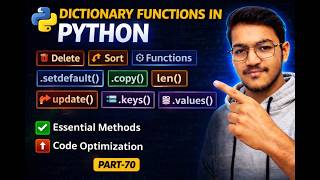 Deleting elements, sorting and built-in functions in dictionary | Python full tutorial