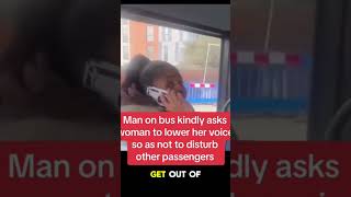 Inconsiderate Karen Talking Too Loud On Public Transport. Caught On Tape