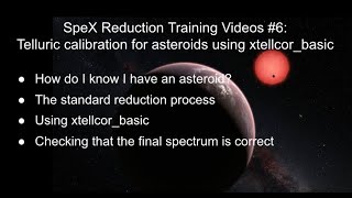 SpeX Reduction Tutorial Part 6: Reducing Asteroid Spectra