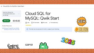 Cloud SQL for MySQL: Qwik Start ☆GSP151 ●GCAF-24 #qwiklabs #arcade #gcp [Updated] Short-tricks ☁️🚀🎁🎉