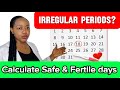 How to Calculate Safe days, Fertile days & Ovulation day for Irregular Menstrual Cycle / Periods.