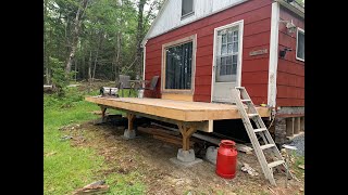 New Off Grid Cabin Deck!