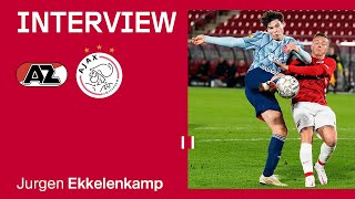 Ekkelenkamp: 'Explosie van blijheid in de kleedkamer' | Reactie na AZ - Ajax | KNVB Beker