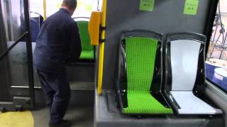 Tramwajowe siedzenia w olsztyńskich autobusach