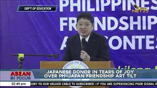 Japanese donor in tears of joy over PH-Japan friendship art tilt