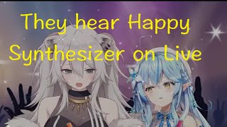 Hololive The Reaction when Botan and Lamy hearing Happy Synthesizer on Hololive Beyond the Stage