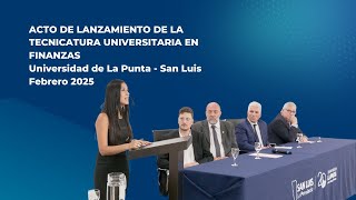 Soledad López en el acto de lanzamiento de la Tecnicatura Universitaria en Finanzas (11/02)