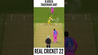 🤩R.Jadeja Tredemark Shot In Real Cricket 22 #shorts #ytshorts #viralshorts #youtubeshorts #rc22