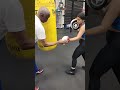 floyd mayweather giving tips to young amateur lady fighter