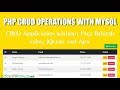 PHP CRUD Operations without Page Refresh using jQuery, Ajax, and MySQL