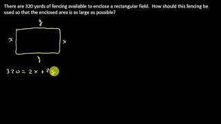 Optimization - Maximize Area Given Perimeter