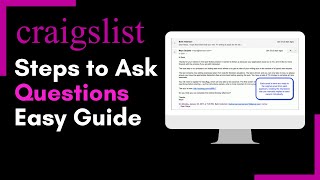 How to Ask Questions on Craigslist !
