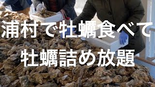 浦村で牡蠣料理食べて、牡蠣の詰め放題　Oyster village Uramura, Toba Japan