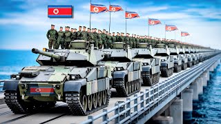 2 MINUTES AGO! Convoy of 500 Tanks and 2,000 North Korean Soldiers Bombarded on Russian Bridge!