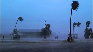 Hurricane HANNA Pounds Port Mansfield, Texas (2020)