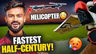 FASTEST HALF-CENTURY By UMANG SETHI🥵🔥| HELICOPTER Landing in between Match 😳| GoPro T20 Match Vlog 😍