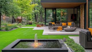 Backyard That Feels Like a Resort: Outdoor Lounge, Water Feature & Garden Lighting Ideas
