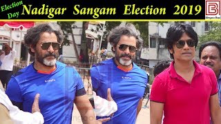Vikram, Vivek, Thalapathy Voting Video | Nadigar Sangam Election 2019 today election news Vijay news