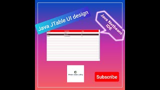 JTable UI design in Java | NetBeans IDE