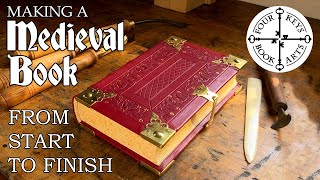 Making A Medieval Book - Complete Process From Start to Finish - 60 hours in 24 minutes