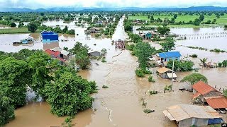 ទឹកជំនន់ឡើងខ្លាំងនៅខេត្ត កំពង់ចាម និងត្បូងឃ្មុំ លិចផ្ទះប្រជាជនអស់ច្រើនណាស់