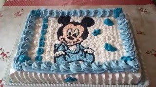 Decoracion En Chantilly Torta Mickey Mouse Bebe