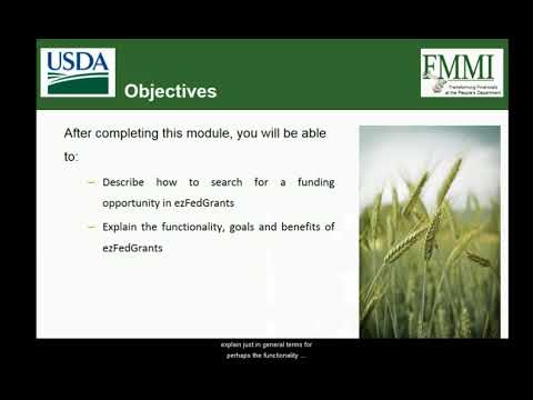 ezFedGrants Training: Application Management - Searching for an Opportunity ezFedGrants Training: Application Management - Searching for an Opportunity