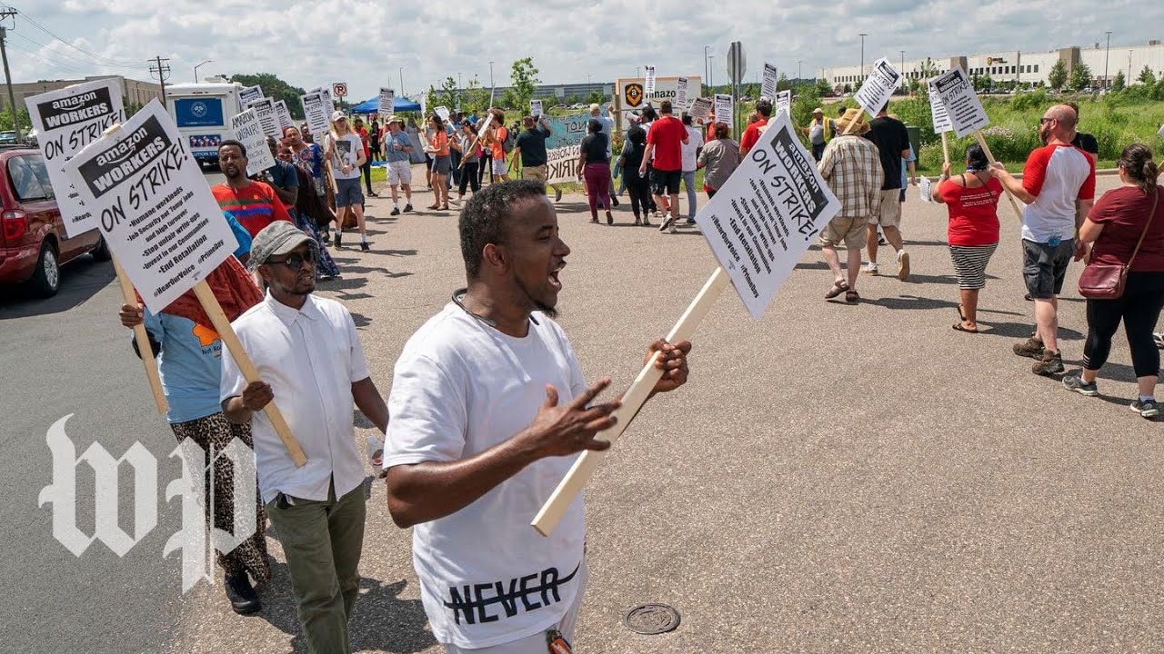 'Workers Are Not Machines': Amazon Employees Strike On Prime Day - YouTube