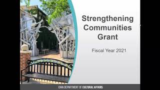 Strengthening Communities Grant Webinar