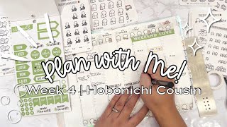 Plan With Me! | Hobonichi Cousin A5 | Week 4 - All the GREENS!