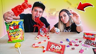 24 HORAS só COMENDO DOCE GIGANTE vs DOCE PEQUENO