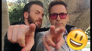 Avengers Infinity War Cast - 😊😅😊 Robert , Chris, Scarlett, Tom CUTE AND FUNNY MOMENTS 2018